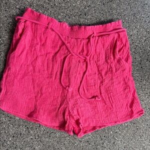 Blu Pepper Fuchsia High Waist Shorts